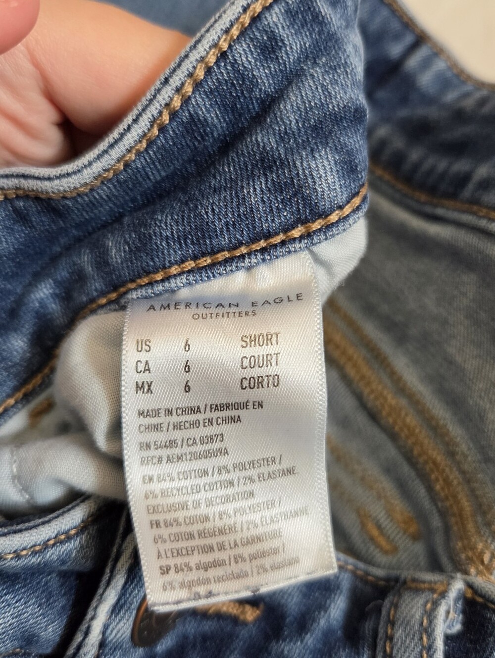 American Eagle Women's Blue Casual Jeggings With Button Detailing 6 Short - Picture 6 of 6